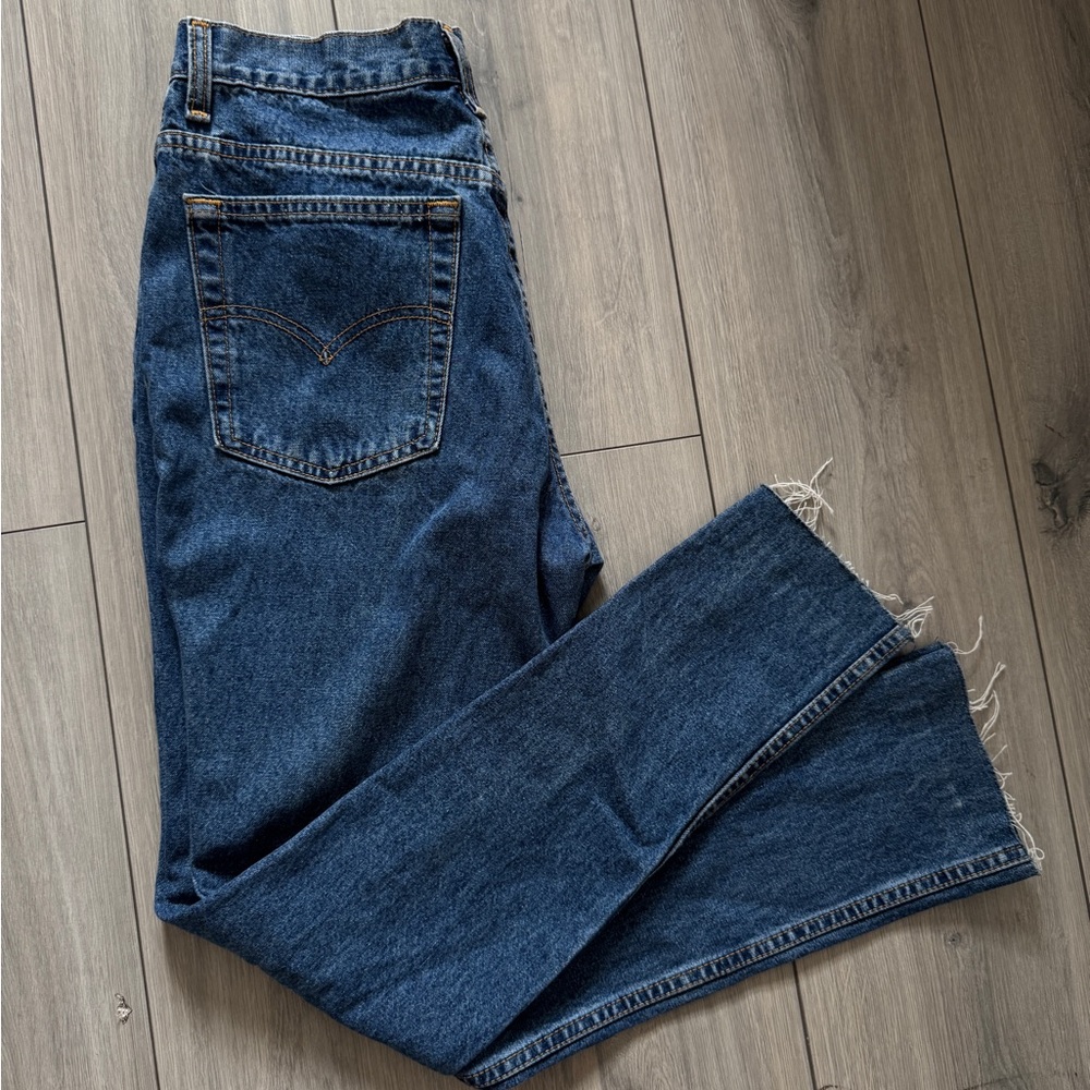 Levi's Blue Vintage Straight Jeans Classic Denim - Picture 4 of 7